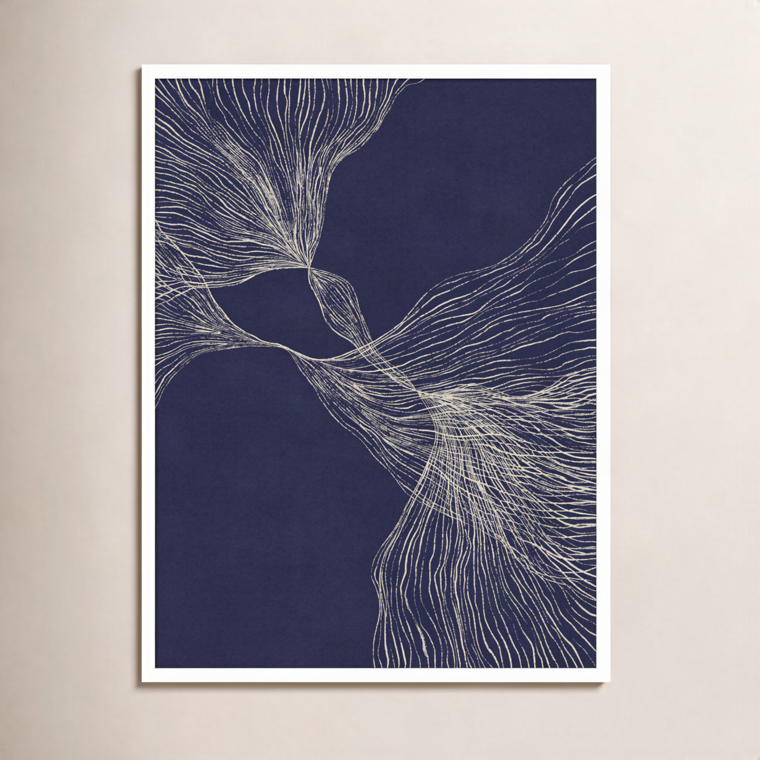 Interaction 1 by Alisa Galitsyna, 33" H x 25" W x 1" D, White