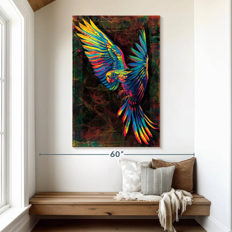Brampt Colorful Amazon Parrot, 51" H x 34" W
