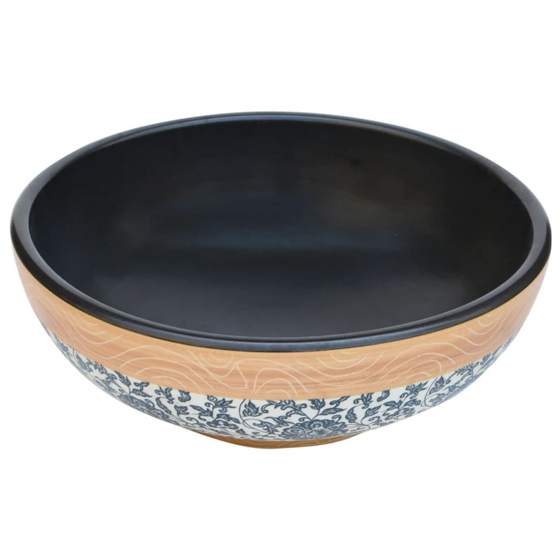 Marlow Home Co. Ameeria 41mm L x 41mm W Multicolour Ceramic Circular Sink