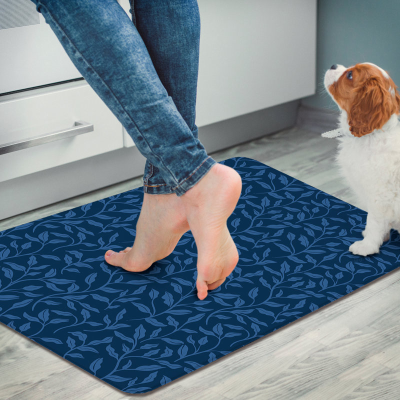 Highland Home Indigo Sea 30" x 20" Comfort Kitchen Mat