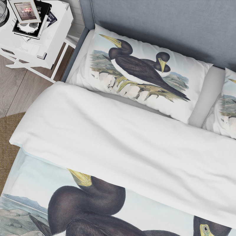 Ensemble de housse de couette Traditional Vintage Birds Vintage - polyester microfibre