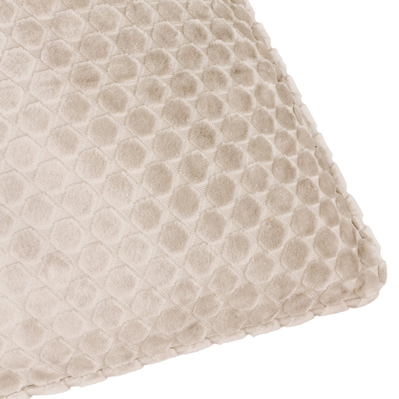 Neptune Geometric Square Throw Pillow Cover, Beige