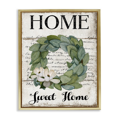  Rustic Welcoming Phrase  Framed Floater Canvas Wall Art by Creatif Belle