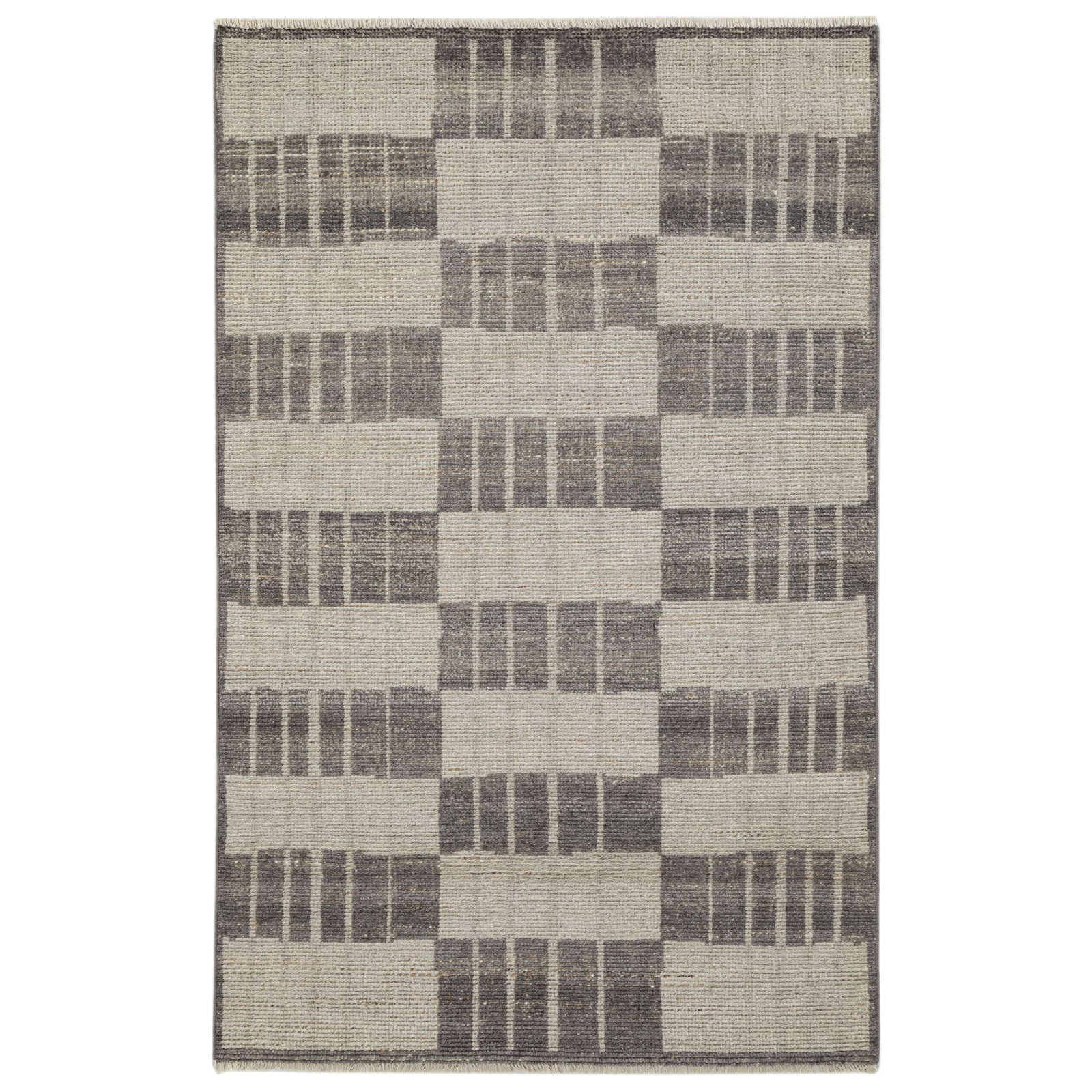 Todd Hand-Knotted Abstract Wool Rug, Rectangle 7'9" x 9'9"