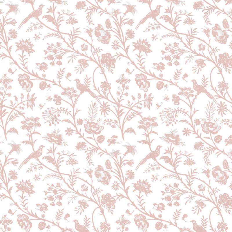 Laura Ashley Shepherd’s Purse Dark Blush Wallpaper