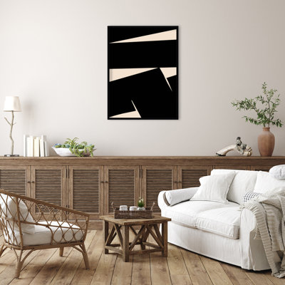 Black Plain Abstract Print by Little Dean