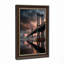 «Suspension Bridge Over Water with City Skyline», art mural-1093893428