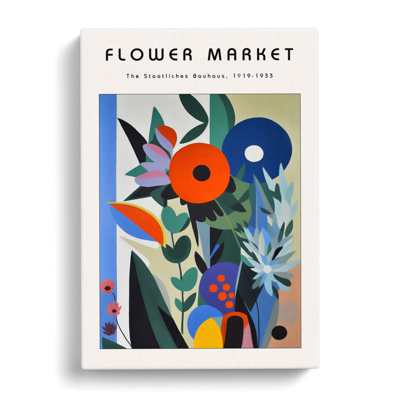 XMKTMKT-110 Bauhaus Flower Market Exhibition No.4 - Wrapped Canvas Print, 76cm H x 50cm W x 3cm D
