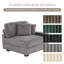 Upholstered Side Chair with Footstool-948402428