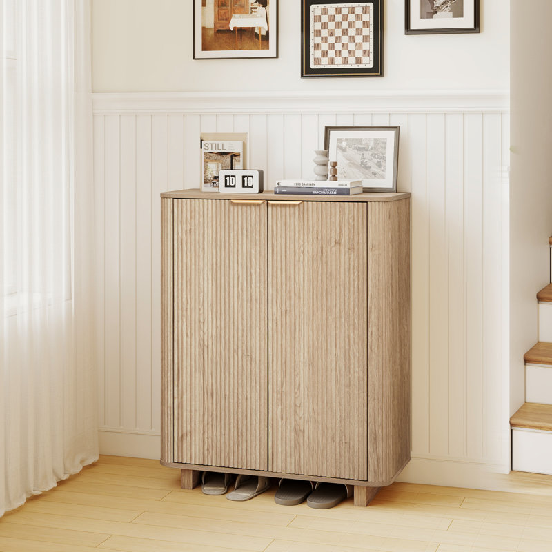 Armoire à chaussures 31,5 "à 5 niveaux, Naturel