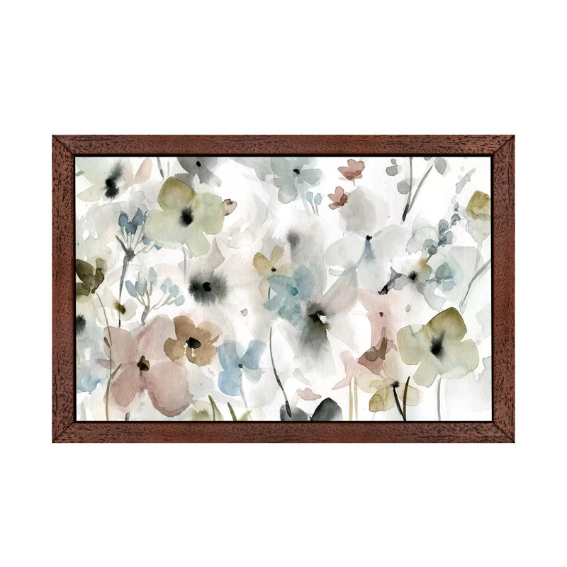 Evening Garden by Carol Robinson - Painting on Canvas, 101.6 cm H x 66.04 cm W, Brown Framed