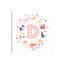 Lettre illustrée D rose - impression-52820040-52820041-52820042