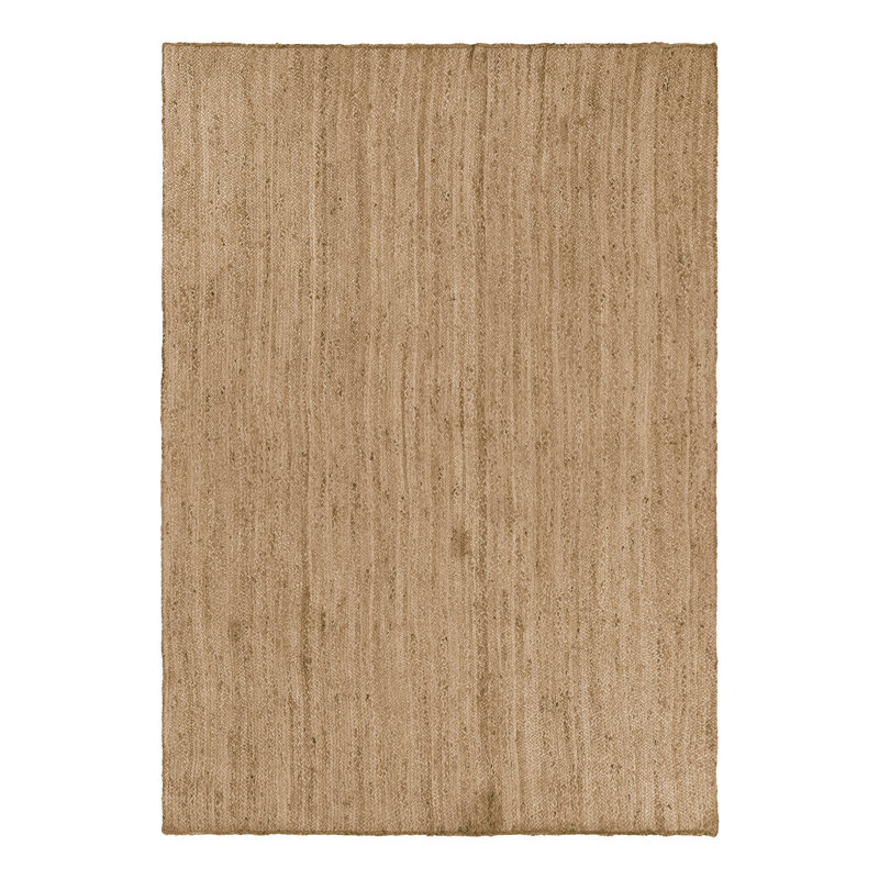 Buse Solid Colour Jute / Sisal Hand Woven Area Rug, Rectangle 91 x 152cm