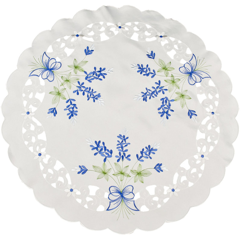 Edminas Blue Bonnet Table Topper/Doily (23" Round)