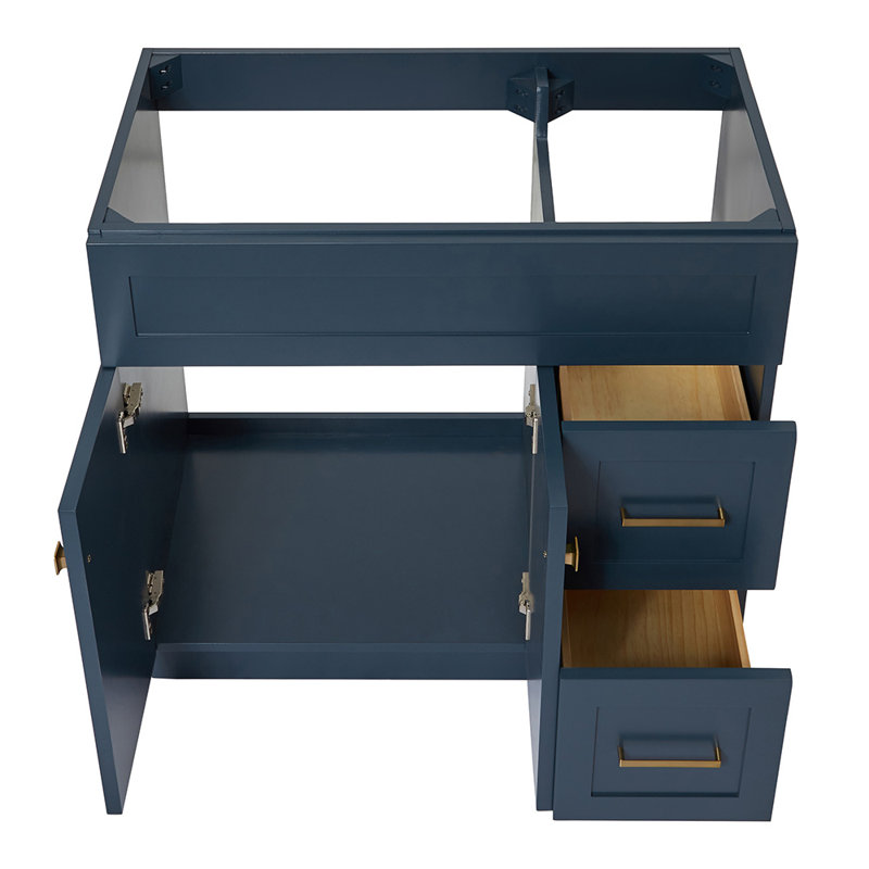 Base de meuble-lavabo simple 36 po Paulla, Bleu minuit