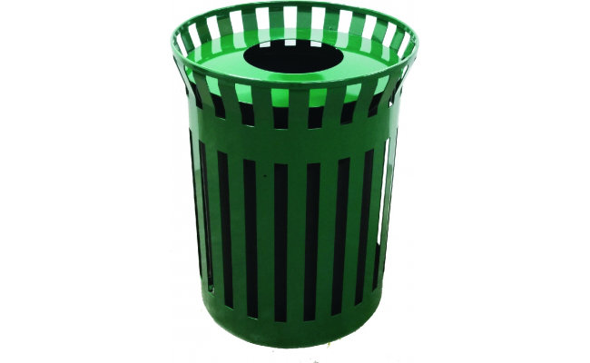 Poubelle de recyclage ouverte 36 gallons, Rouge