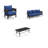 5-Person Aluminum Outdoor Patio Seating Group with Cushions and 47.2" W Coffee Table