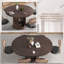 Table de salle à manger extensible 47,2 "à 63" pour 4 à 8, table ronde en bois extensible avec tablette de rangement à 2 niveaux anti-poussière
