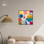 Art mural abstrait géométrique sur toile de luxe géométrique rétro par Art Remedy-104337417-104337424