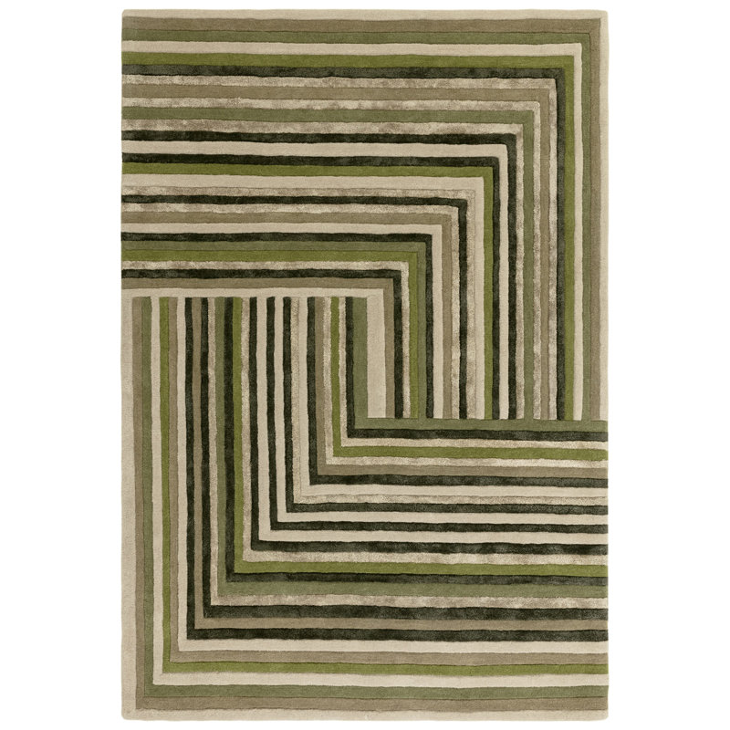 Corel Geometric Wool Hand Tufted Area Rug, Rectangle 160 x 230cm