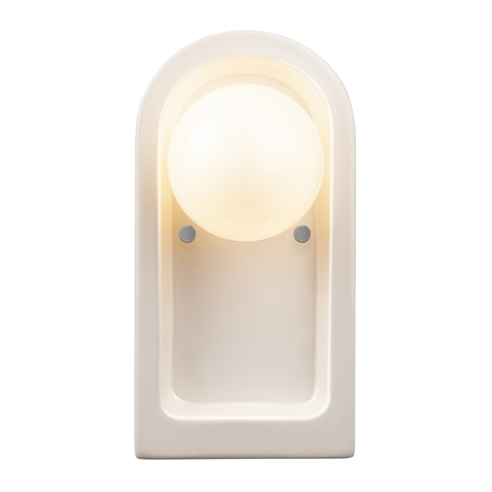 Sahrish Ceramic Flush Mounted Sconce, Bisque