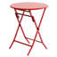 3 bistro de patio pliable, rouge - table et chaises en métal pratiques pour l'extérieur et la table. Cadre, à rouille. Pour l'intérieur et l'extérieur. Gain de place. Installation facile. Peut supporter 330 lb. Balcons idéal pour bistro