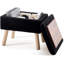 Petit tabouret d'appoint avec repose-pieds en bois-1303797759