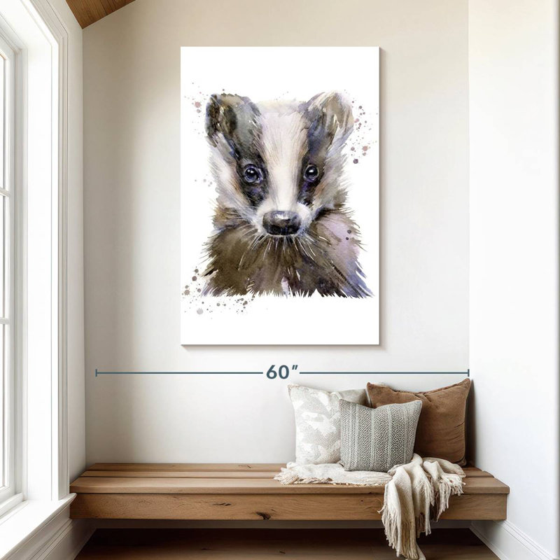 Brampt Badger Portrait, 48" H x 32" W