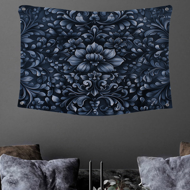 Tapisserie murale motif floral - Décoration murale décorative, H 68 po x l 80 po