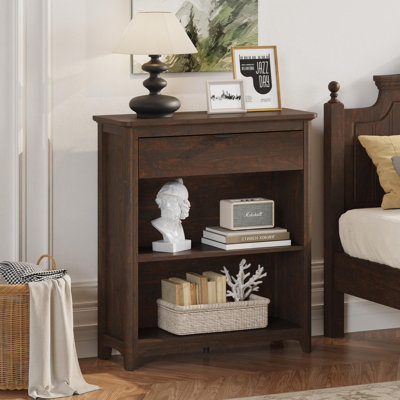 Aust Farmhouse 2 Tier Bookcase With Drawer