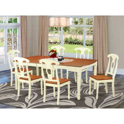 Feasterville Butterfly Leaf Rubberwood Solid Wood Dining Set by Canora Grey