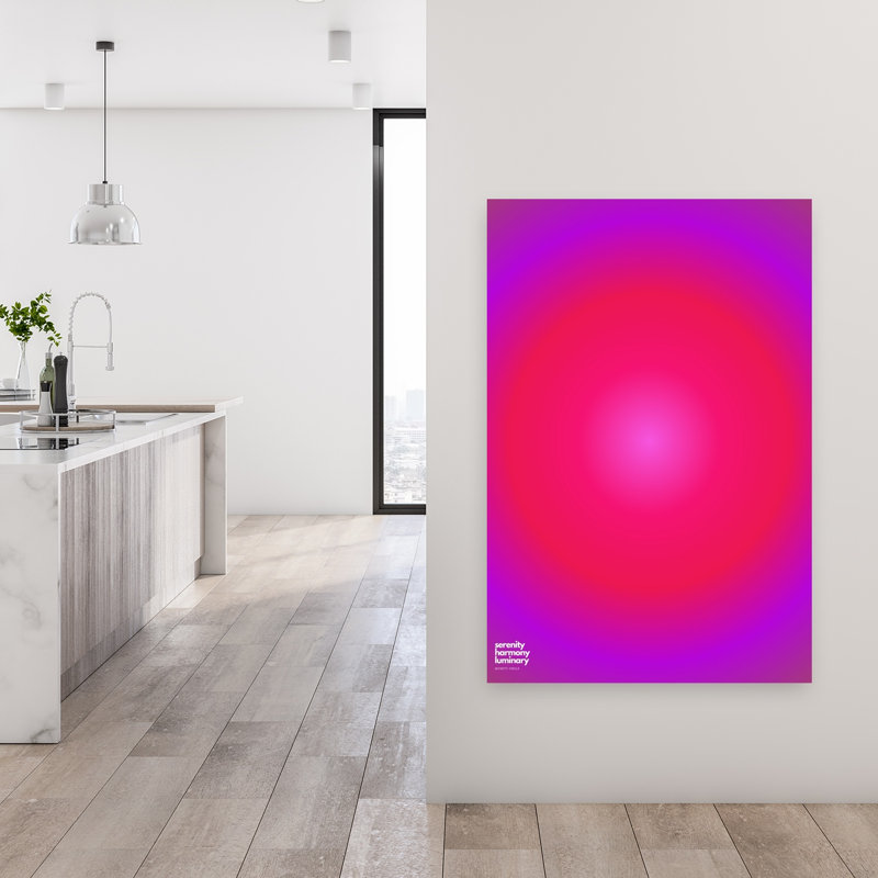 Abstract Pink Radiance Abstract Colorful Modern Wall Art Print 1 Piece Wrapped Canvas Wall Art, 121.92cm H x 81.28cm W
