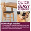 Camberley Oak Butterfly Extending Dining Table With Oak Chairs, Charcoal Grey Fabric Seat-130671859