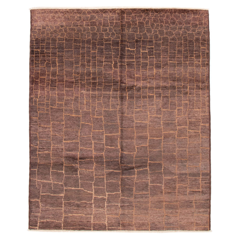 Tapis unique en laine noué à la main 8 pi x 9 pi 10 po nouvel âge Lucienne