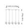 Adelphi 5 - Light Kitchen Island Geometric LED Pendant