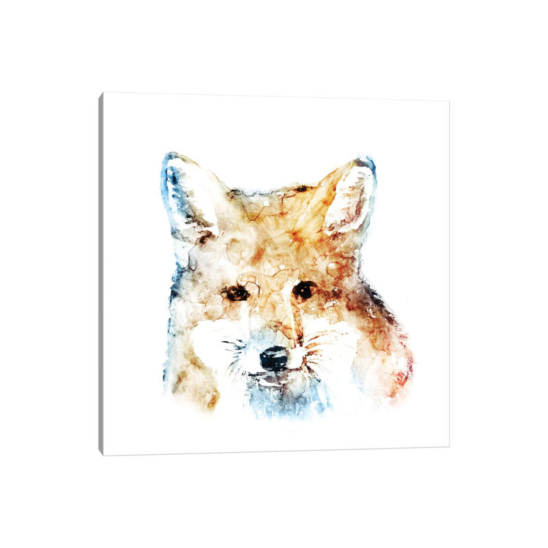 Watercolour Fox by Edward Selkirk - Wrapped Canvas Gallery-Wrapped Canvas Giclée, 93.98 cm H x 93.98 cm W x 1.91 cm D