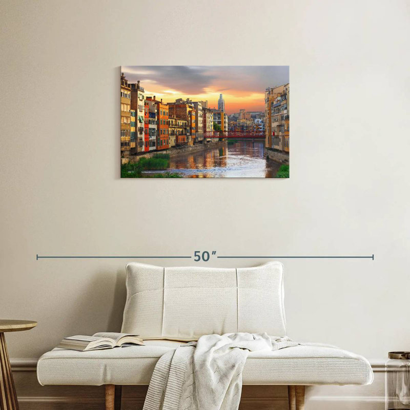 Sireci River In Girona, 20" H x 30" W