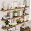 Étagère à livres en bois 60 po x 7,25 po, longue étagère murale, étagère à livres