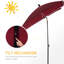 Parasol de jardin Arlmont & Co. 7X4ft