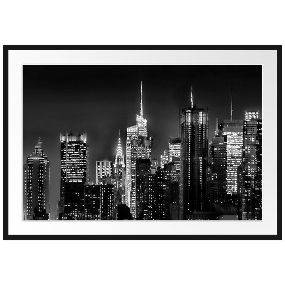 Gerahmtes Poster New York von Oben