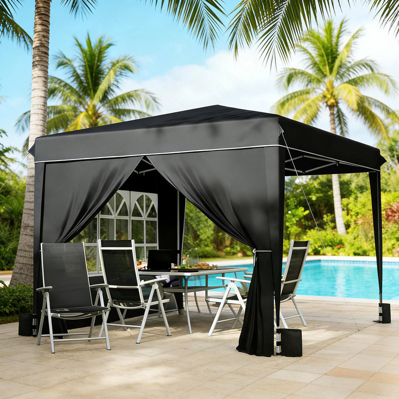 Abri escamotable 10X10, Black