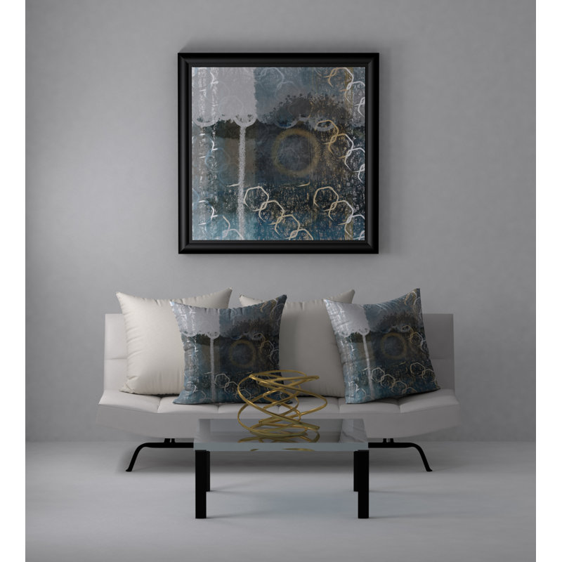 Abstract Reversible Throw Pillow, 24" x 24"