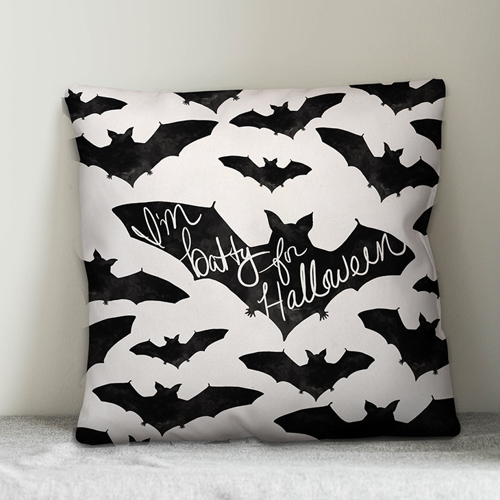 Coussin batty pour halloween, Intérieur