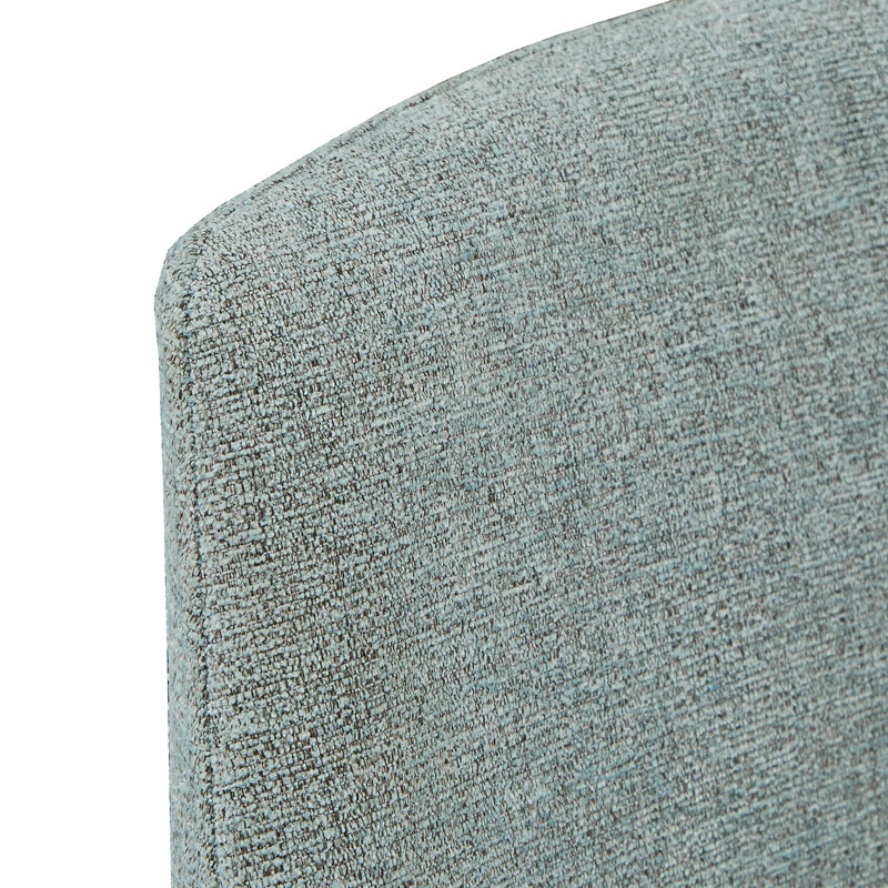 Moeller 4-Person Upholstered Dining Set, Blue Chenille