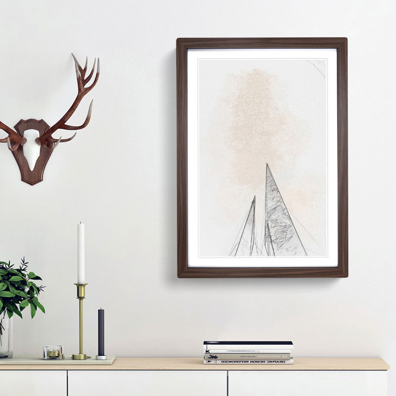Sketching the Architecture Vol.52 - Picture Frame Drawing Print, 87cm H x 62cm W x 2cm D, Walnut Framed