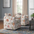 Fauteuil demi-tonneau pivotant à revêtement floral Nicha (ensemble de 2)
