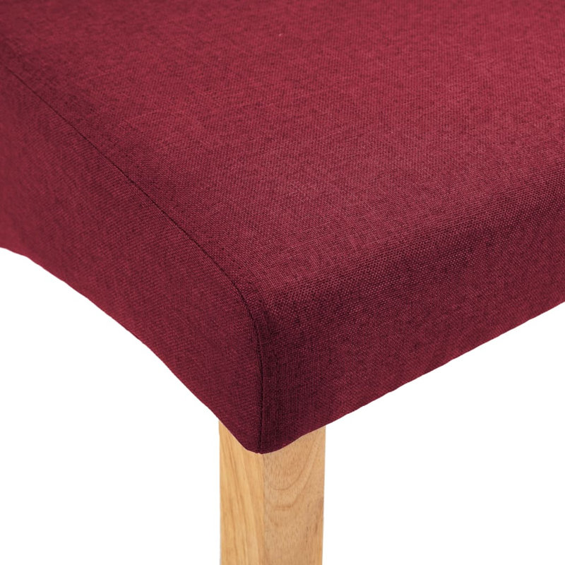 Dining Chairs Accent Upholstered Side Chair with Wood Frame Fabric, Red, 2