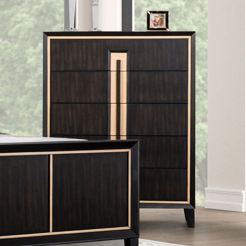 37.6" W Contemporary Chest, Espresso