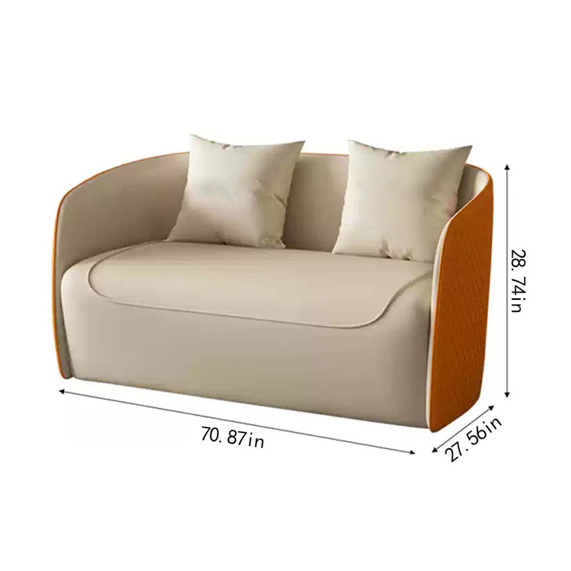 Ensemble de canapé orange moderne