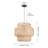 Parthenon 1 - Light Bamboo Geometric Pendant